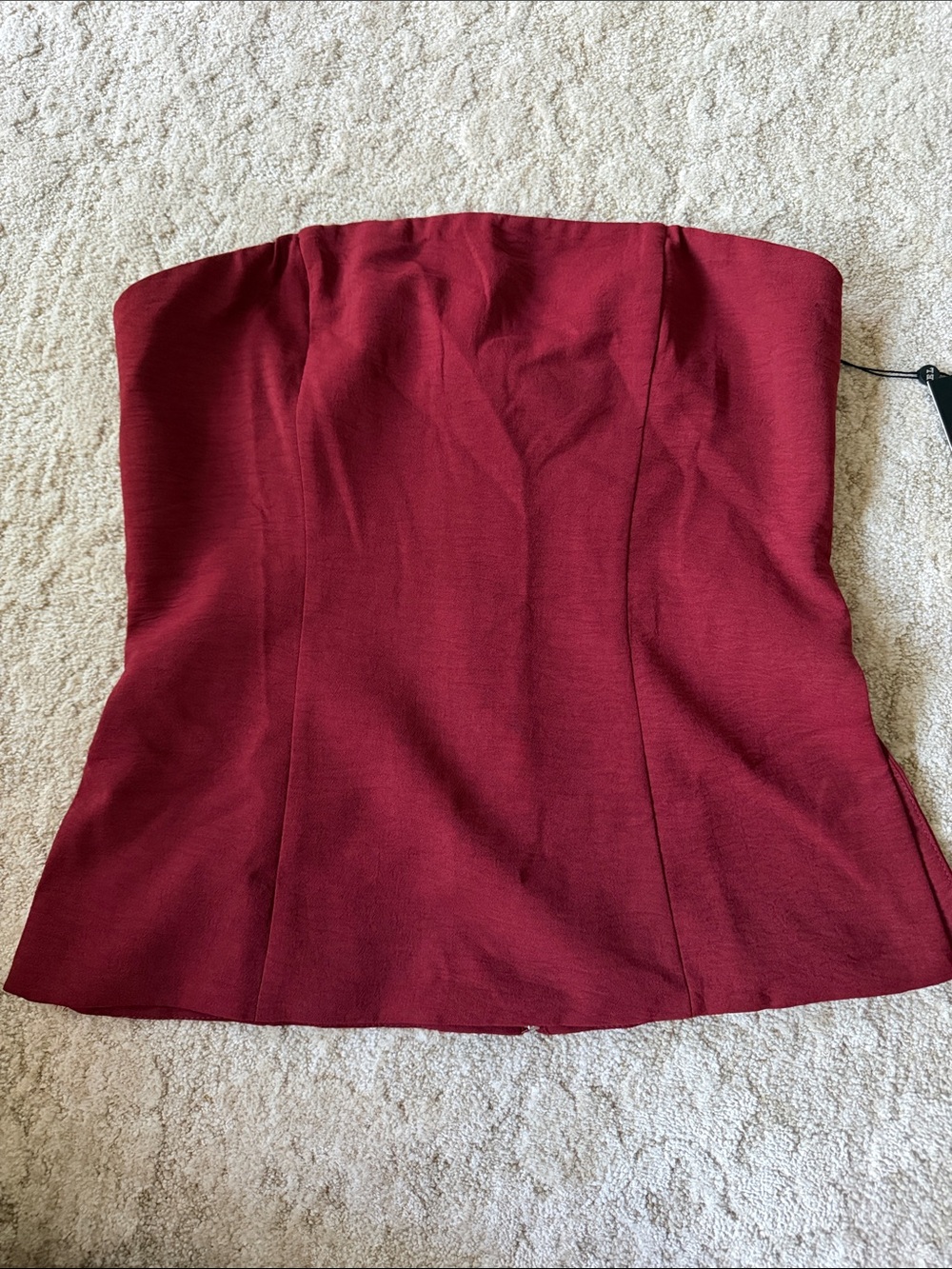 Strapless Burgundy Women's Top